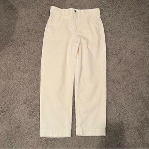 $126 Everlane Sandstone Ivory Ribbed Corduroy Mid-Way Pant size 8